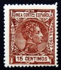 1907 GUINEA ED#49* 15c castaño rojizo TIRADA 2.500 