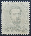 1873 ANTILLAS Ed#25*  25 c.gris. AMADEO I. 