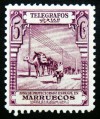 1928 MARRUECOS Telégr.ED#25* 5c violeta 