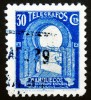 1938 MARRUECOS Telégr.ED#44º 30c azul oscuro 