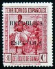 1931 GUINEA ED#223* 30c carmín osc. REPUBLICA ESPAÑOLA 