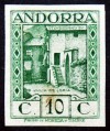 1929 ANDORRA ED#17s** 10c vde.claro ***SIN DENTAR*** 