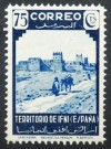 1943 IFNI Ed# 23*  75 c. azul negruzco y azul. 