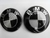 2x REAL CARBON FIBER BMW  FRONT/REAR BADGES EMBLEMS  