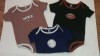 Three Baby Boys Nike Football Oncies 6-9m CUTE! 