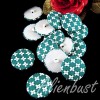 EXCLUSIVE 4 PCS 4CM CUSTOM FABRIC HANDMADE BUTTONS NEW 