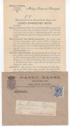 SPAIN, MALAGA, PABLO GAGEL VINE COMPANY ADVERTISING COVER + PRICE LIST, 1896 