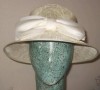 MOTHER OF THE BRIDE SMALL & SIMPLE CHAMPAGNE & CREAM WEDDING HAT  