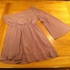 Beige One Shouldered Topshop Flowy Topshop LOVE Top Size M/l 