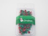 NEW ~ MINI METALLIC RED & GREEN ROUND BRADS ~ CHRISTMAS  