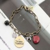 Bronze Crown Leaf Horse Stone Fashion Bracelet Z048 