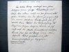 Handwritten note about the 