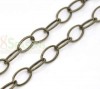 1M Bronze Tone Oval Link-Opened Chain 18x11mm 