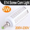 450LM 5W 108 LEDs E14 Screw Corn Light Bulb 200-230V 220V 