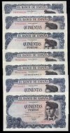 7 billetes 500 Pesetas Madrid 23 Julio 1971 (EBC) 