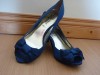 Navy New Look Peep Toe Shoes 