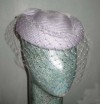 MOTHER OF THE BRIDE SMALL SILVER GREY WEDDING HAT WITH VEIL TRIM 