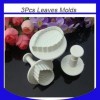 3pcs Sugarcraft Leaf-shaped Cutter Plunger Cake Decorating Kitchen Tools Fondant 