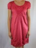 Atmosphere Pink Crochet Trim Cotton Smock Shift Dress Size 10 Euro 38  