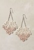 Anthropologie Lace Trapeze Earrings in Cream-NEW! 