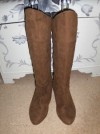 Zara Brown Faux Suede  Boots size 4 / 37 