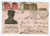 SPAIN WAR 1938 front. cover canc. U.P.S. 9  post.due to Italy 