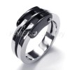 Stainless Steel Black Fashion Mens Ring Size 6 7 8 9 10 