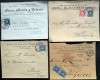 SPANIEN - ESPAÑA - SPAIN - ESPAGNE : 4 Belege aus 1902 nach Paris FR 