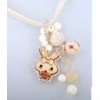 Double chain Cartoon rabbit beads necklace 