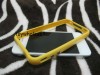 Colorful Bumper Metal Buttons TPU Case Cover for Apple iphone 4 4G Yellow 