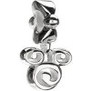 Genuine Authentic Chamilia Silver Mickey Script Dangle Charm Bead Dis-107 