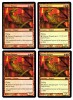 ** MTG 4X FOIL SHIVAN DRAGON - DRAGON SHIVANO ** 