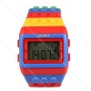 New SHHORS Spaceman Watch Oversize Retro Digital Rubbor WristWatch Red&blue 