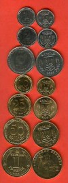 UKRAINE 0.01,0.02,0.05,0.10,0.25,0.50,1.00 ALL COINS SET UNC 