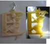 X'mas shell cameo hancrafted E alphabet cupid angel ster. 925 pendant 