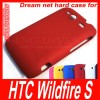 Multi-color Pits Anti-slip Hard Rubber Case Cover for HTC Wildfire S red 