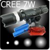 ZOOMABLE 7w CREE LED Flashlight Torch Bicycle Light SET 