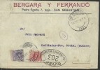 Spain old censored cover to Switzerland 1916 