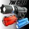 7w CREE LED Flashlight Bicycle Light 18650 Charger ZOOM 