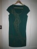 m&s green beaded dress 10 limited addition 