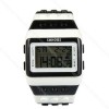 New SHHORS Spaceman Watch Oversize Retro Digital Rubbor WristWatch Black&White 