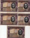 LOTE 5  BILLETES  50  PTS DEL 1935  . 