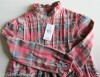 NEW W/TAG RALPH LAUREN FCTY GIRL PINK MULTI PLAID RUFFLE TOP SIZE 7 