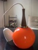 Suspension POP DESIGN 70 vintage verre orange eyeball luminaire lampe no panton 