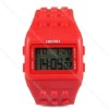 Red SHHORS Spaceman Watch Oversize Retro Digital Rubbor WristWatch 