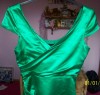 womens size 10 green satin ASOS dress. FESTIVE! 