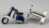 Blue + White Lambretta Cufflinks 