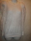 GORGEOUS DENIM &CO WHITE SEMI LACE STYLE SIZE 8 TOP 