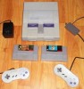 SNES SUPER NINTENDO GAMING CONSOLE  SUPER MARIO WORLD DONKEY KONG, 2 CONTROLLERS 