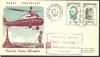 France old first helicopter flight cover to Belgium  1957 